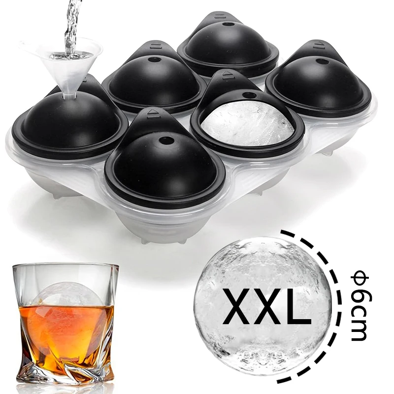 Ice Mold Sphere - Büyük Silikon Buz Küpü Tepsi Kapaklı