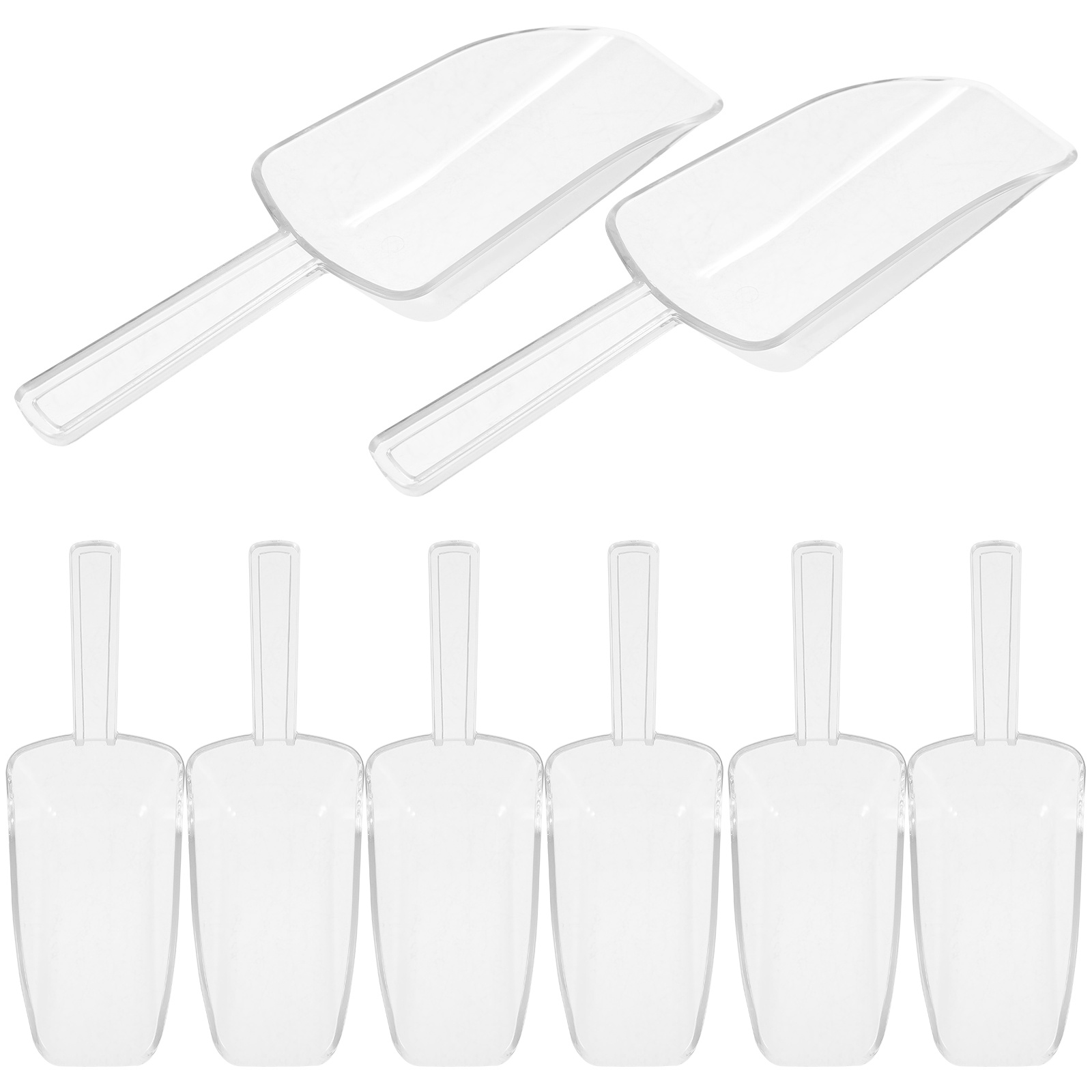 Ice Pick Pick - 8 adet yiyecek kepçesi Mini şeffaf