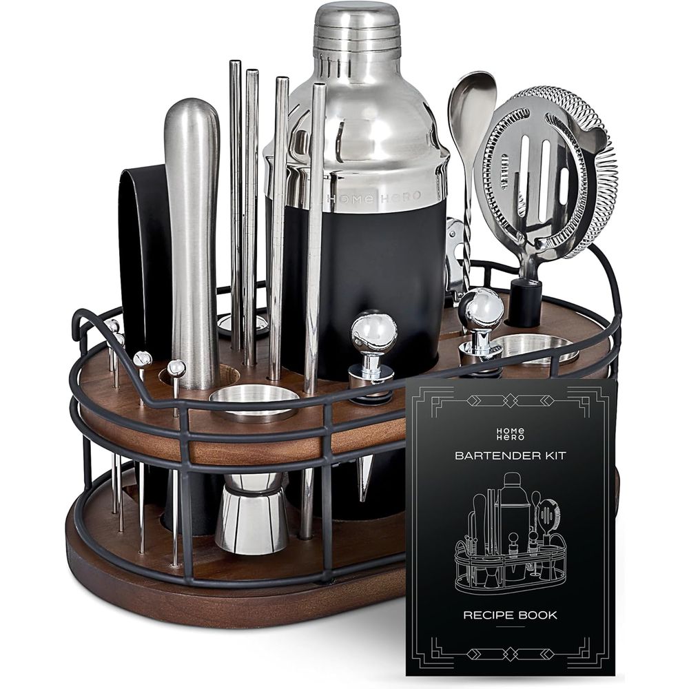 Cocktail Recipe Book - 22 Parçalı Kokteyl Shaker ve Bar