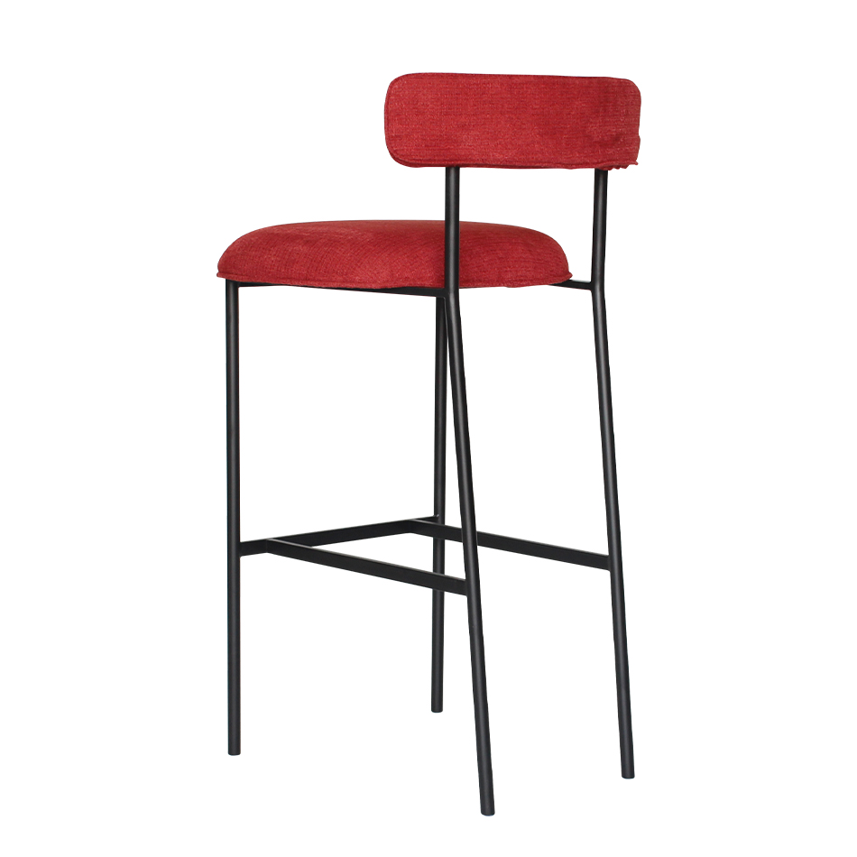 Home Bar Seating - # Modern İskandinav Deri Kaplama Metal