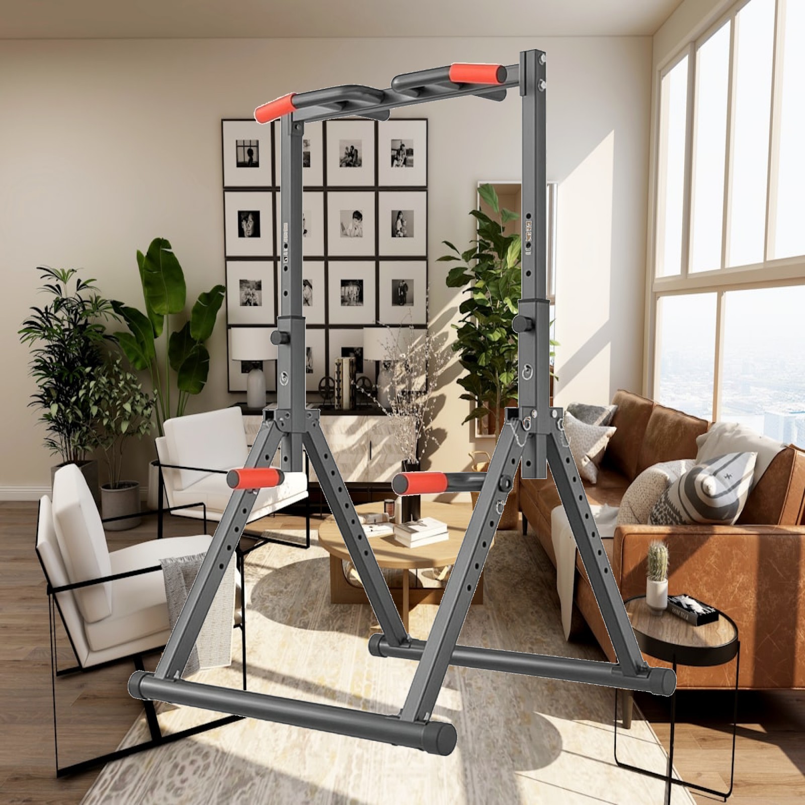 Home Bar And Gym - Ayarlanabilir Çocuk Barfiks Çubuğu Köpük Saplı
