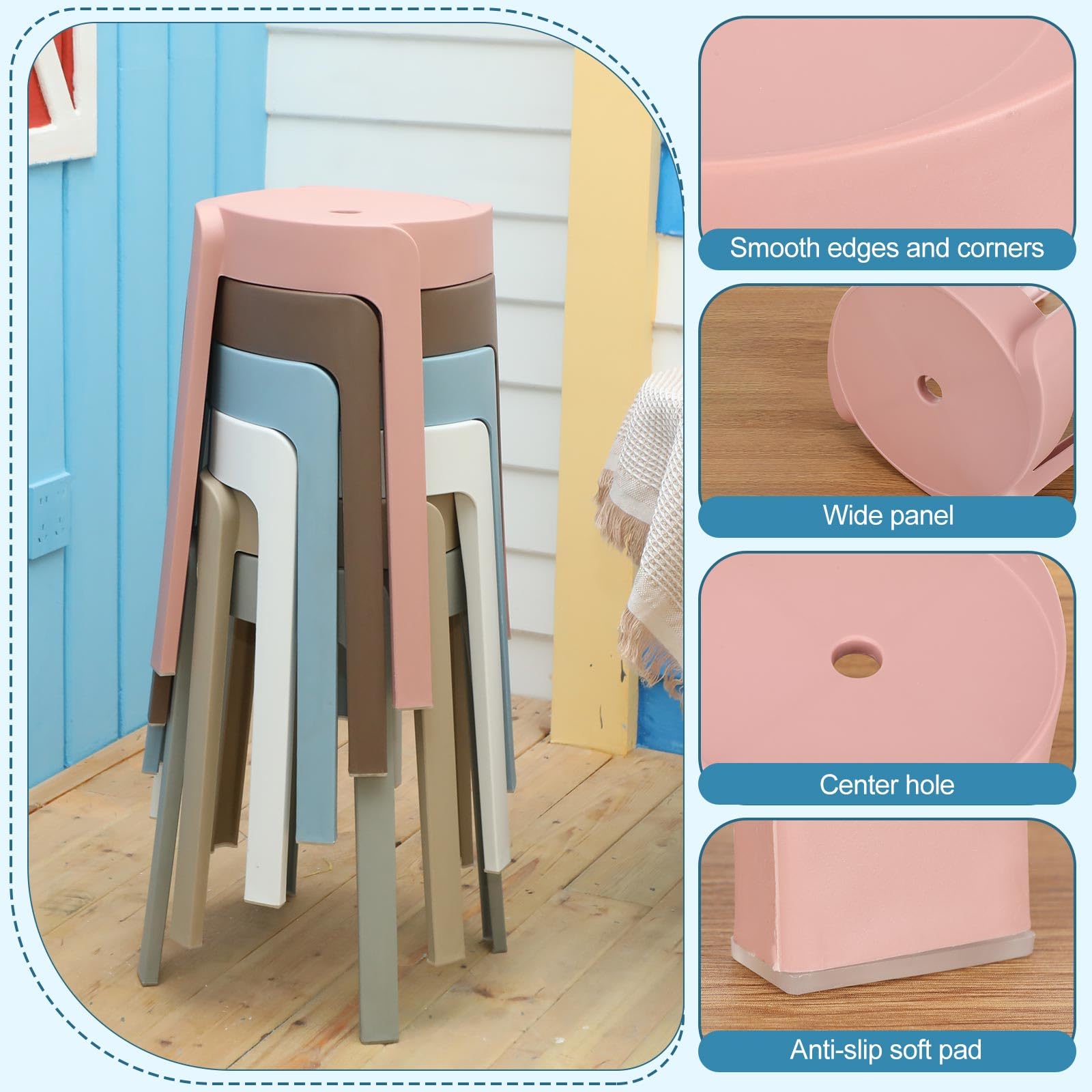 1/6 Paket Plastik İstiflenebil - Home Bar Seating incelemesi ve fiyatı