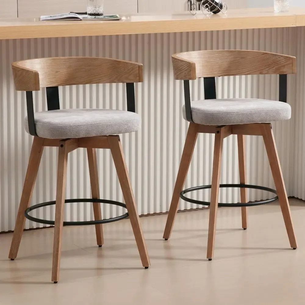 2'li Set, 26 Gri Keten Döşemel - Home Bar Stools incelemesi ve fiyatı