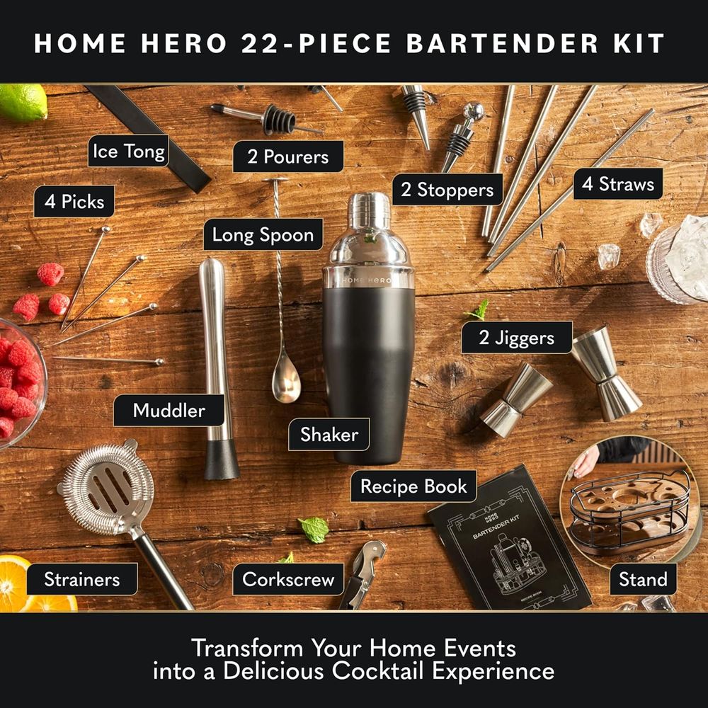 22 Parçalı Kokteyl Shaker ve B - Cocktail Recipe Book incelemesi ve fiyatı