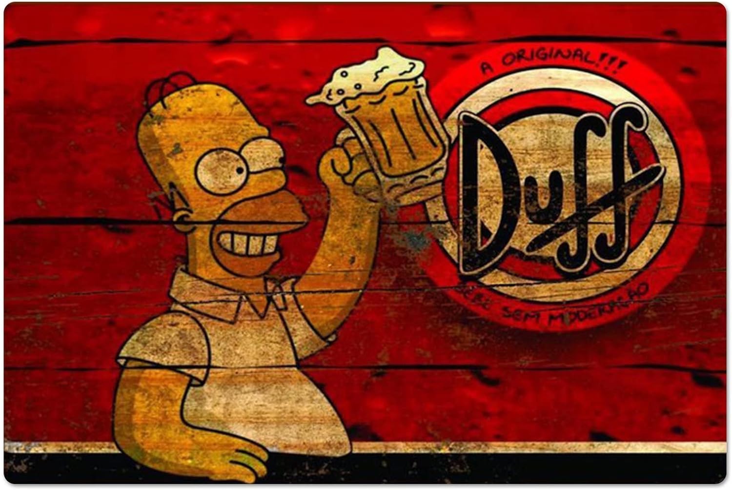 Retro Metal Poster Homer Duff  - Home Bar And Gym incelemesi ve fiyatı