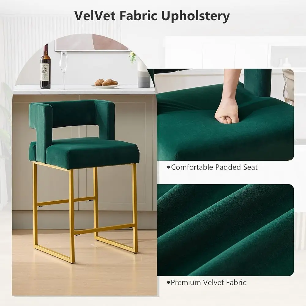 2'li Set Yeşil Kadife Bar Tabu - Home Bar Stools incelemesi ve fiyatı